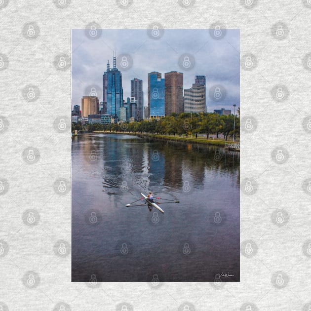 Melbourne Skyline from the Swan Street Bridge, Melbourne, Vic, Australia. by VickiWalsh